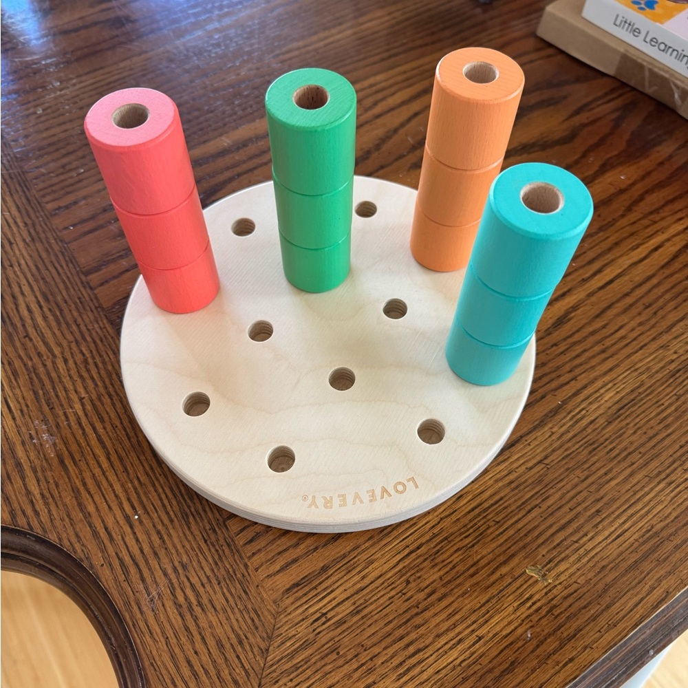 Lovevery Wooden Peg Stacking Toy